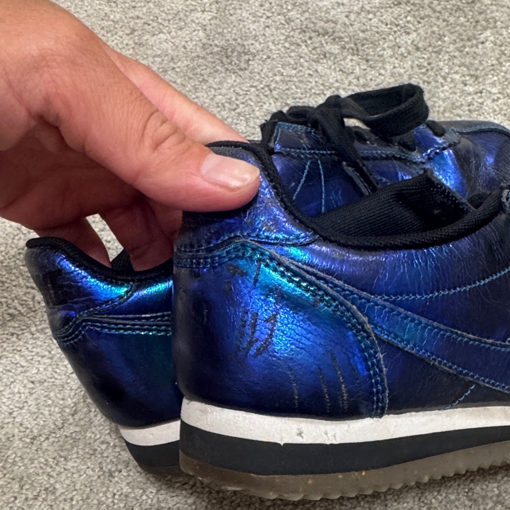 Nike Cortez Iridescent Blue Sneakers - Picture 5 of 15